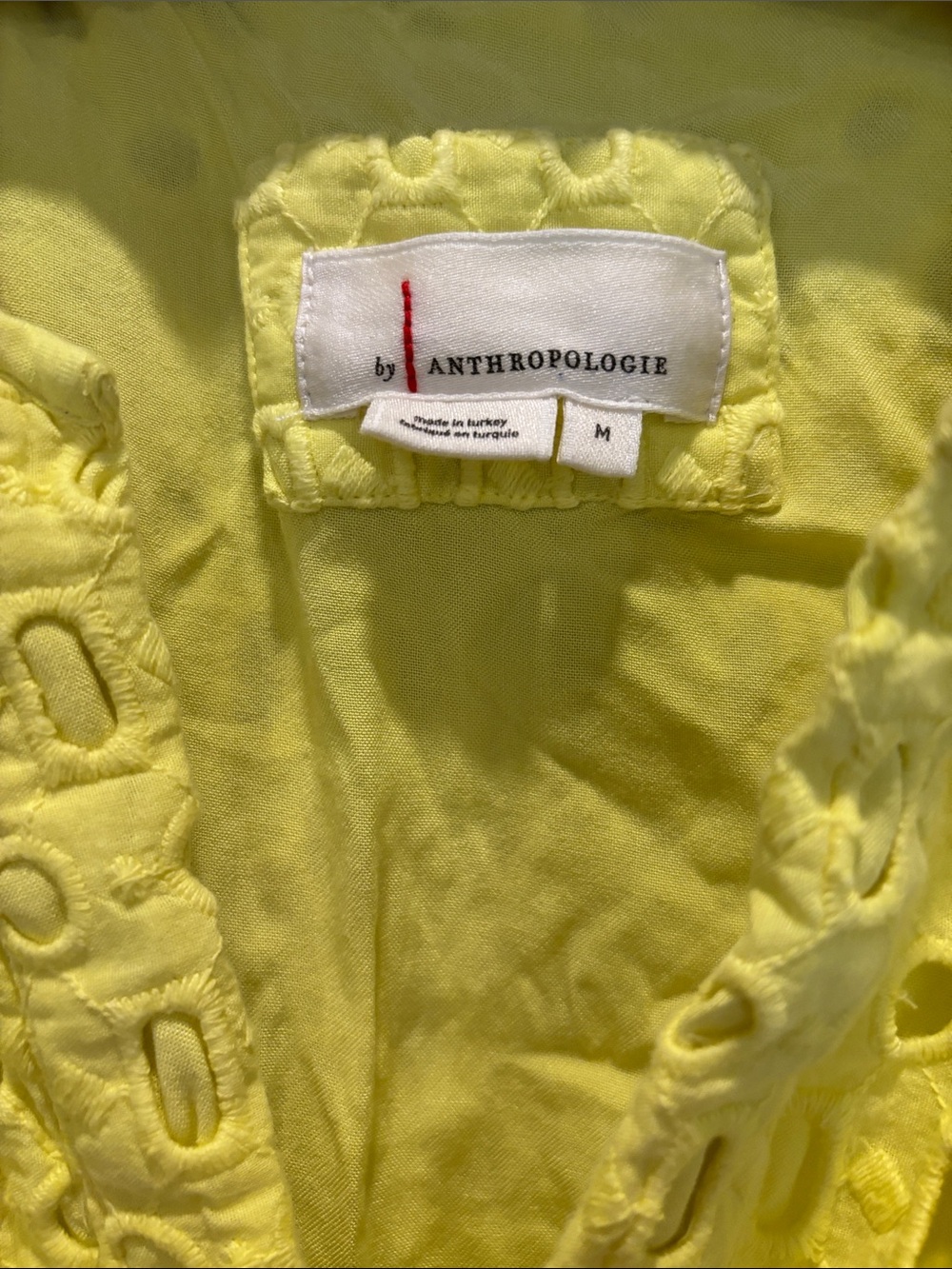 Anthropologie Yellow Eyelet Maxi Dress - Picture 8 of 9